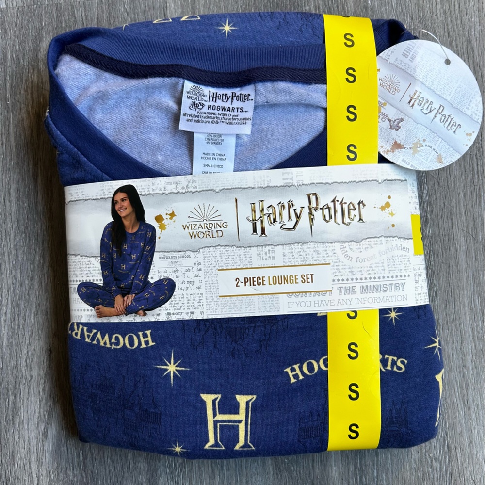 Harry Potter Blue 2 Piece Lounge Pajama Set Women’s Size Small 4 - 6 NWT